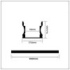 Profil do LED zestaw, ALU czarny V-TAC 2mb czarny klosz 17,2x14,4mm VT-8110